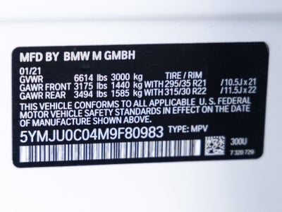 2021 BMW X5 M Sports Activity Vehicle
