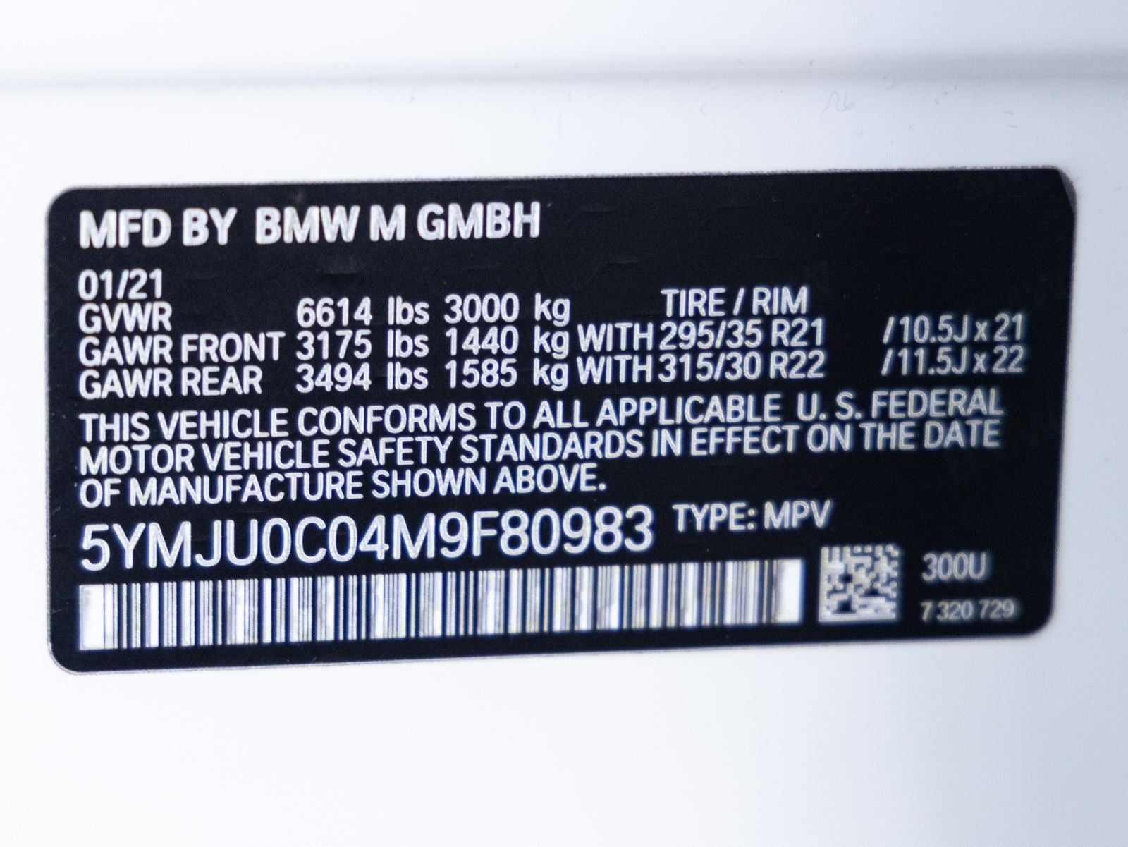 2021 BMW X5 M Sports Activity Vehicle