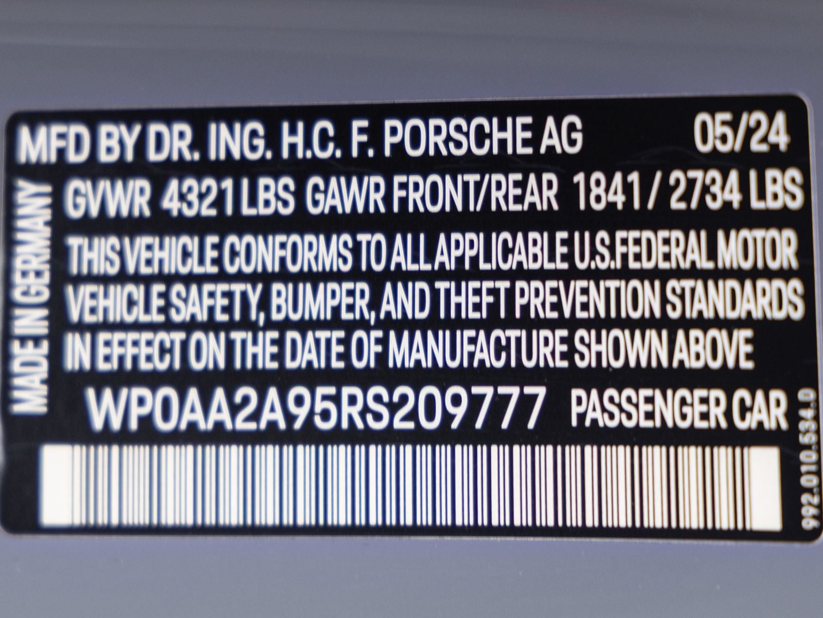 2024 Porsche 911 Carrera