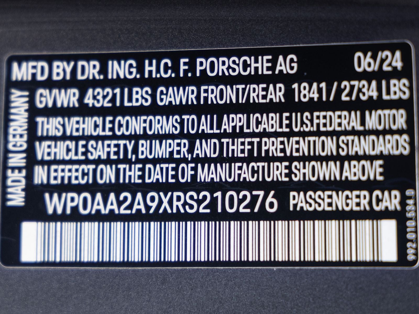 2024 Porsche 911 911 Carrera