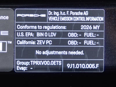2026 Porsche Taycan Black Edition