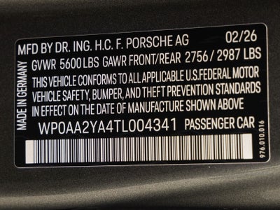 2026 Porsche Panamera 4