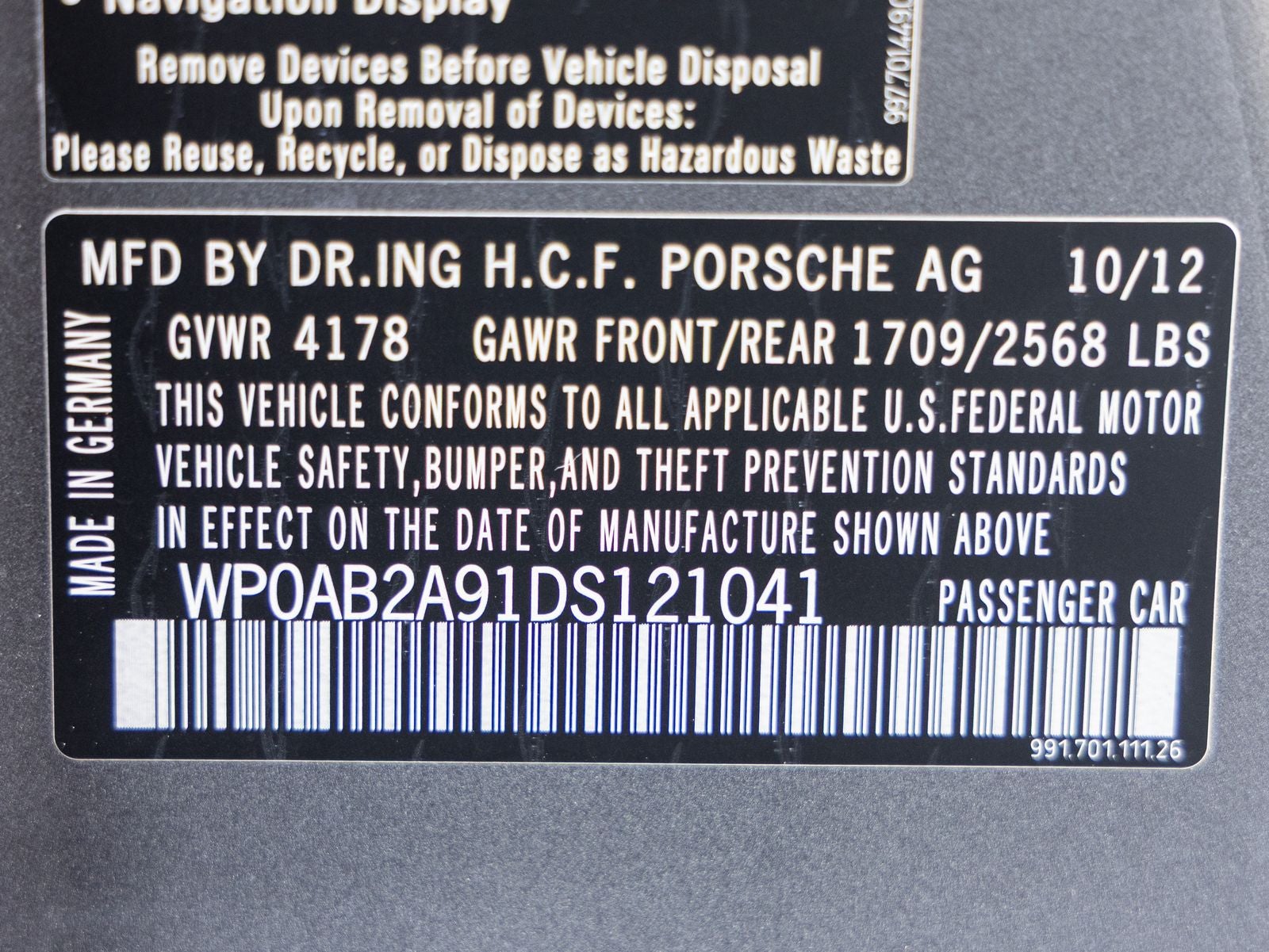 2013 Porsche 911 911 Carrera 4S Coupe