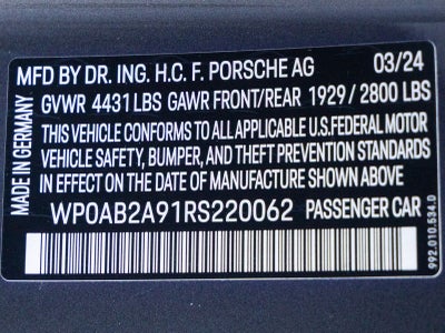 2024 Porsche 911 Carrera 4S