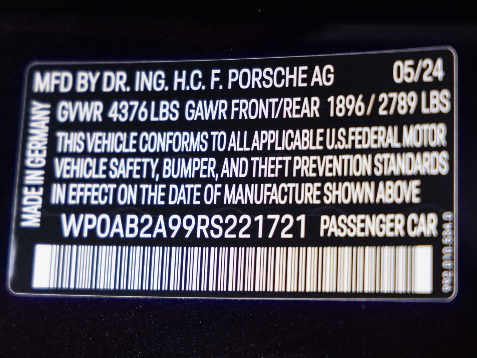 2024 Porsche 911 911 Carrera S