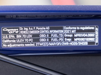 2021 Porsche 718 718 Cayman GT4