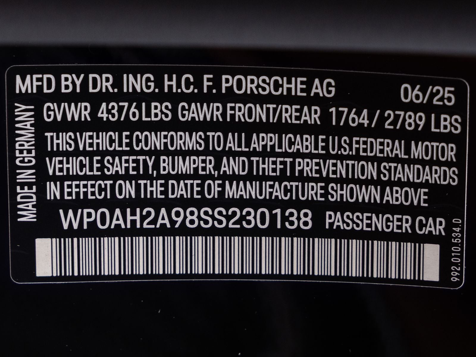 2025 Porsche 911 911 Carrera S