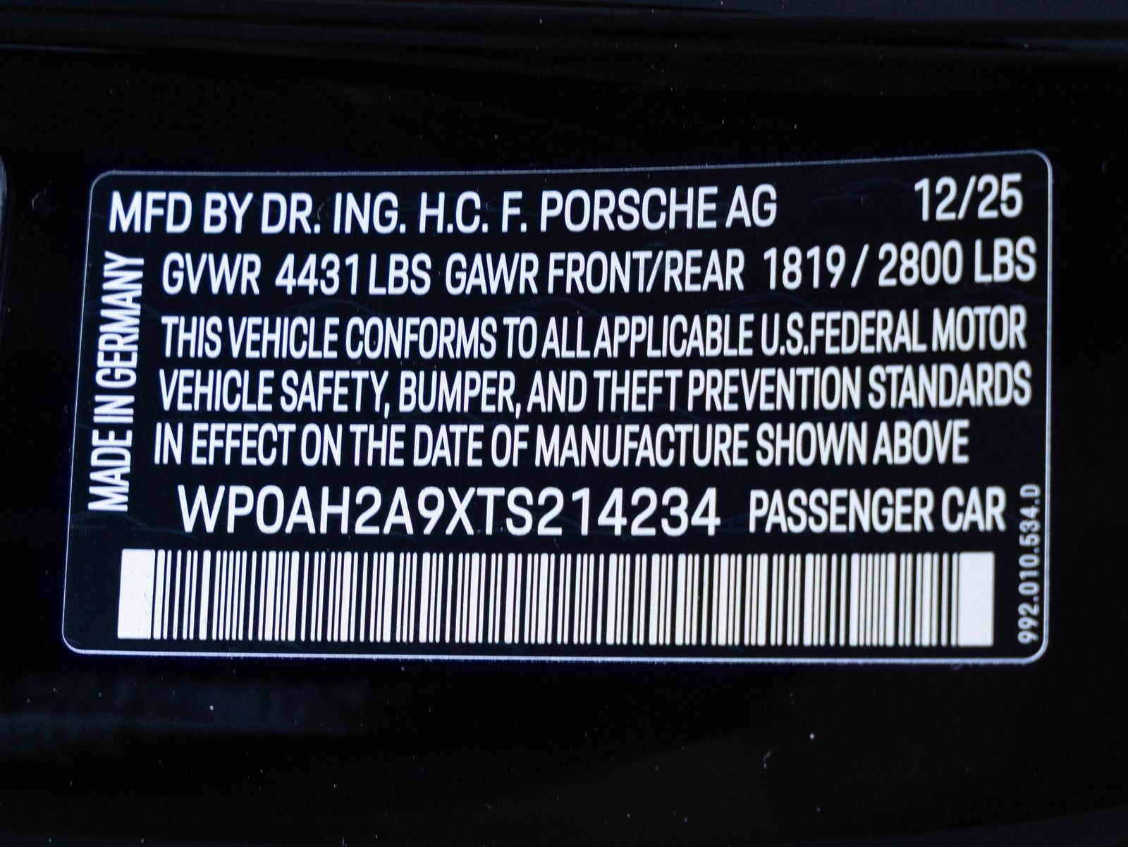 2026 Porsche 911 Carrera 4S