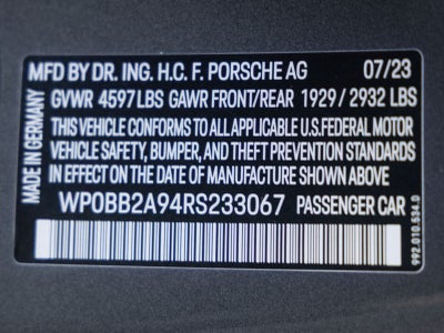 2024 Porsche 911 Targa 4 GTS