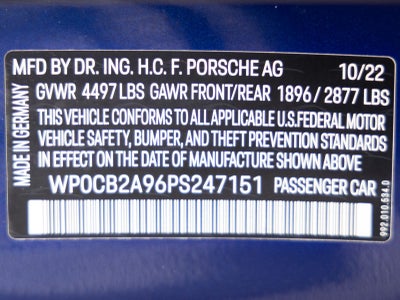 2023 Porsche 911 911 Carrera S Cabriolet (MY23)