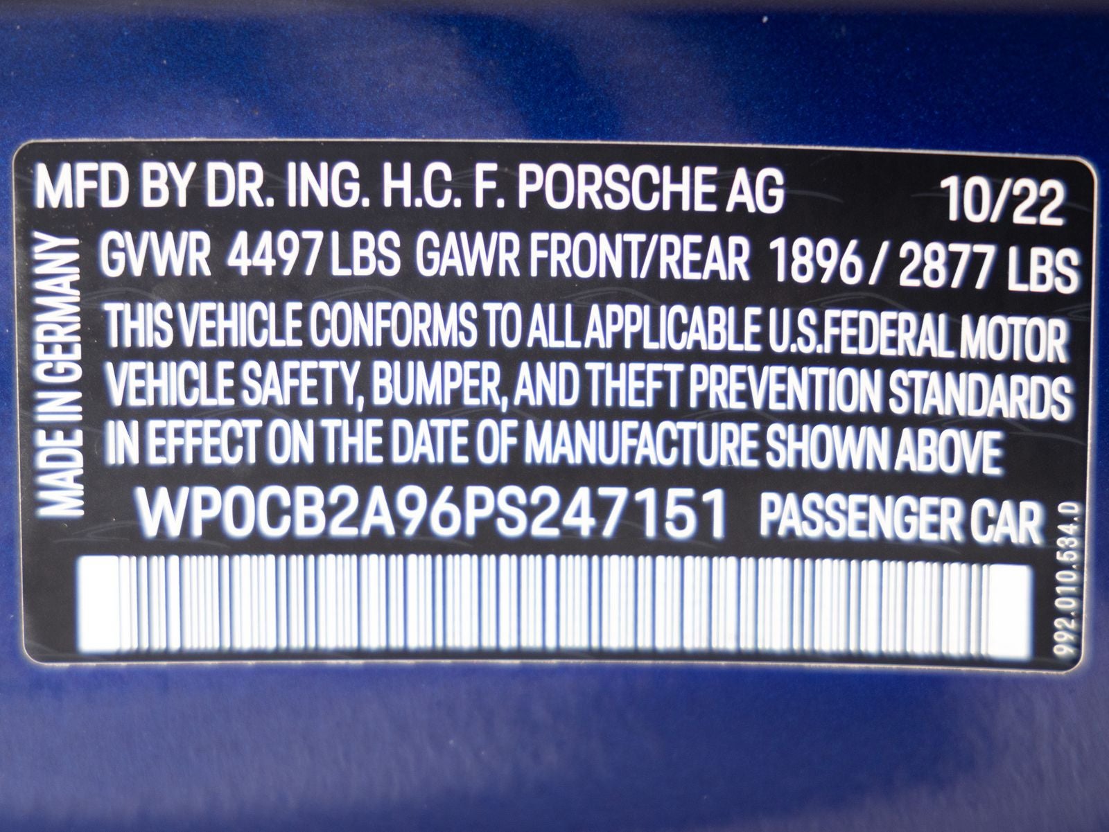 2023 Porsche 911 911 Carrera S Cabriolet (MY23)