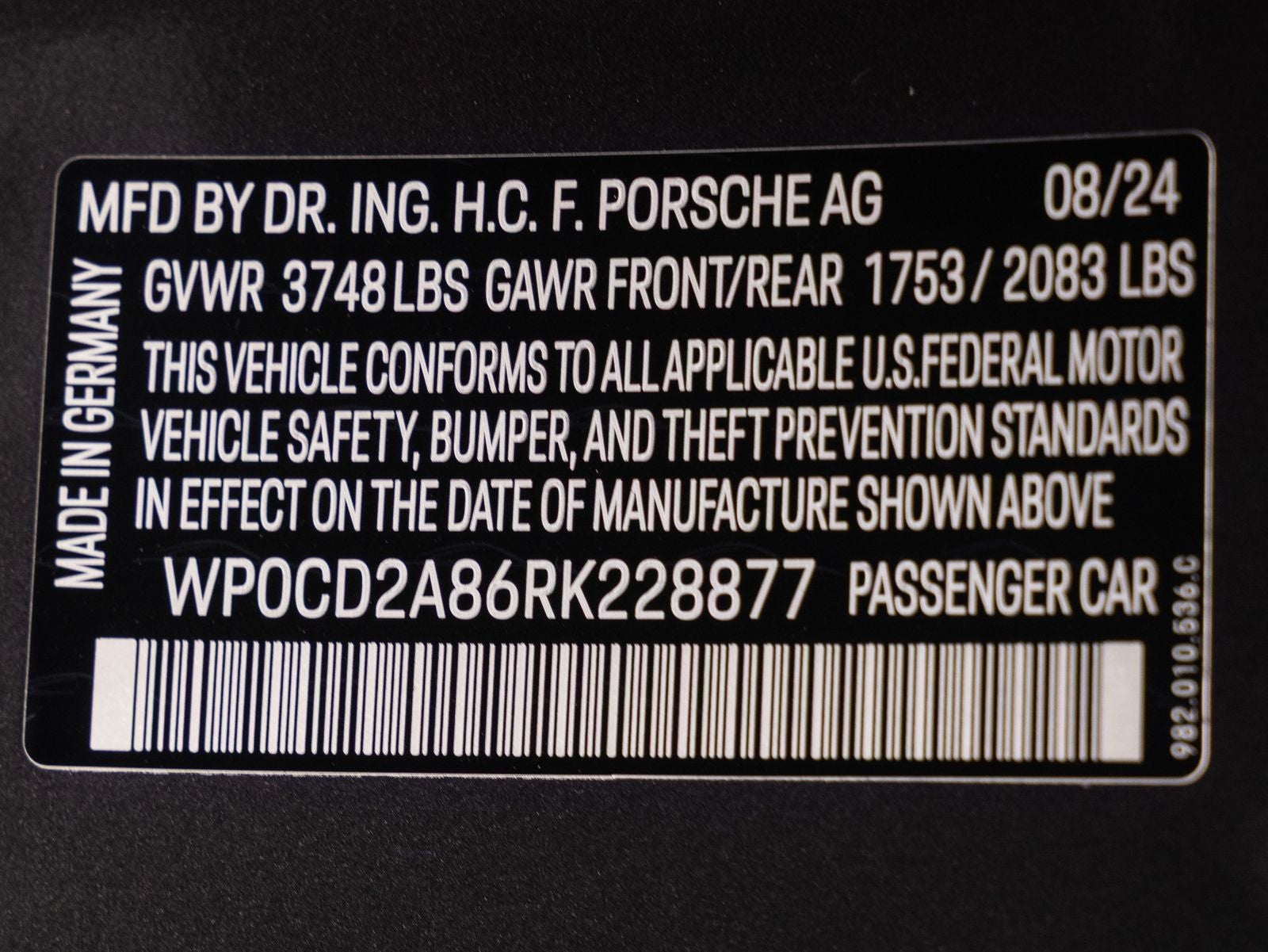2024 Porsche 718 718 Boxster GTS 4.0 (MY24)
