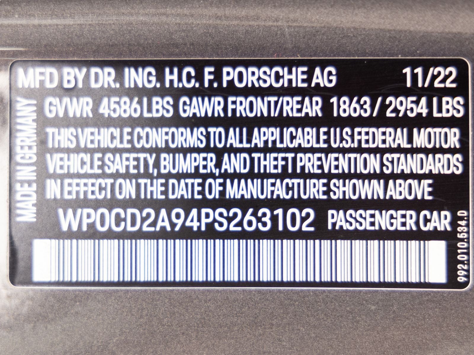 2023 Porsche 911 911 Turbo S Cabriolet (MY23)