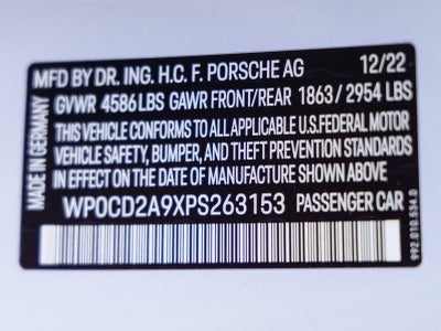 2023 Porsche 911 911 Turbo S Cabriolet (MY23)