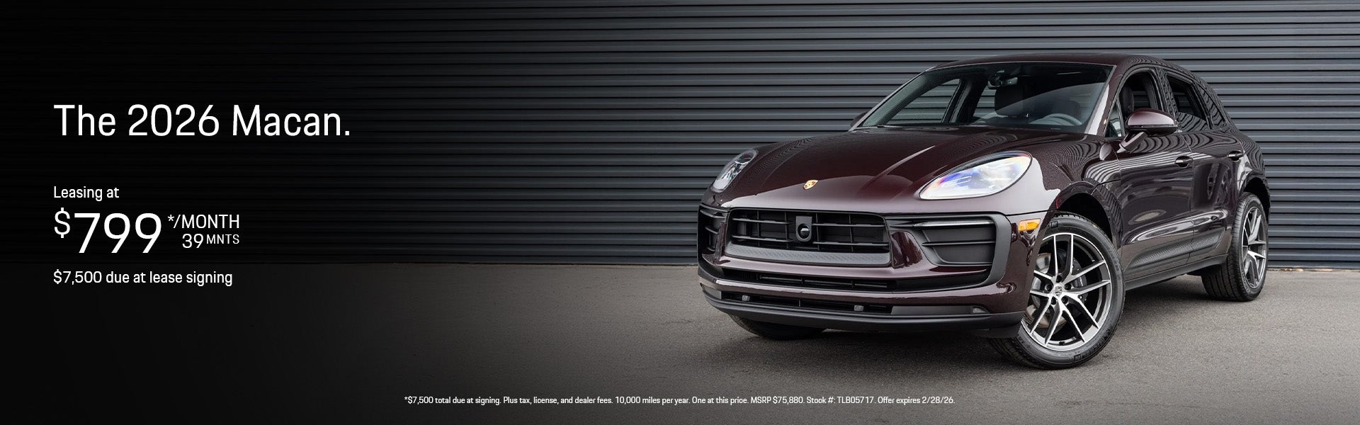 2026 Macan lease special banner