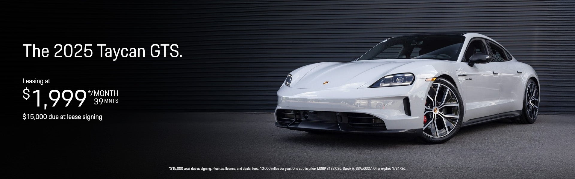 2025 Taycan GTS special banner