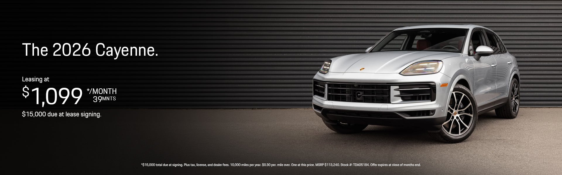 2026 Cayenne Lease Special