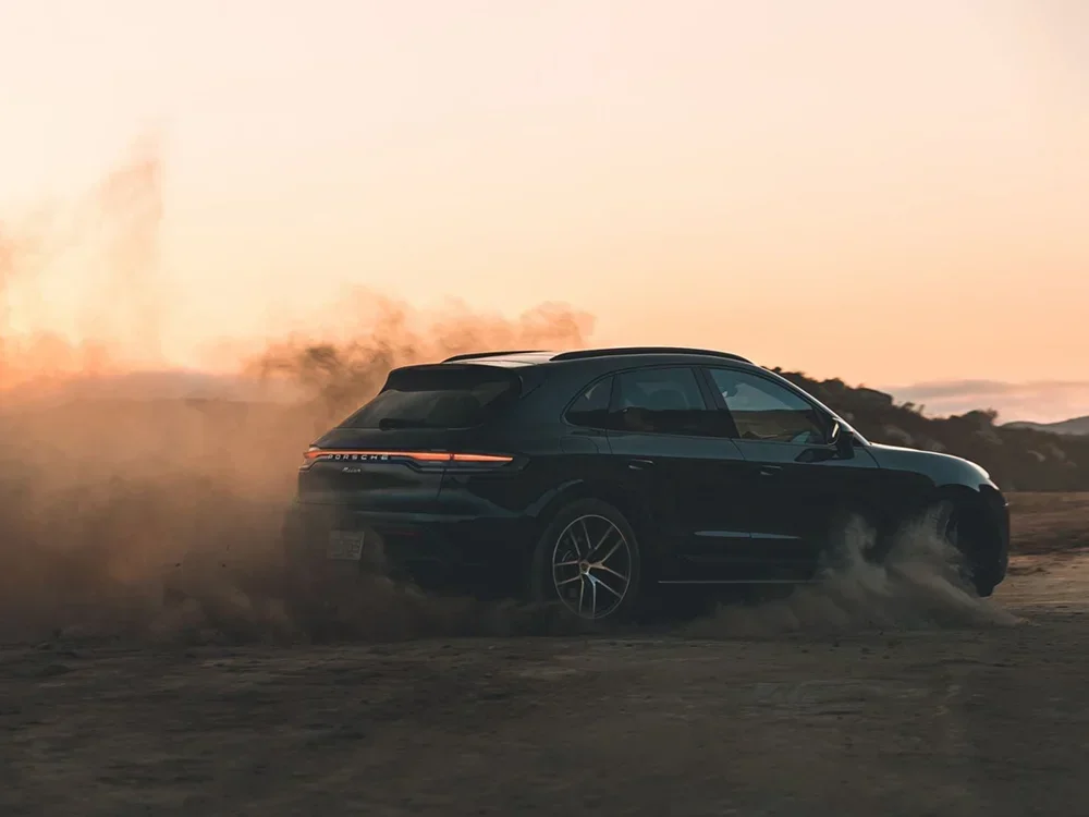 Porsche Macan in lava black in North Denver
