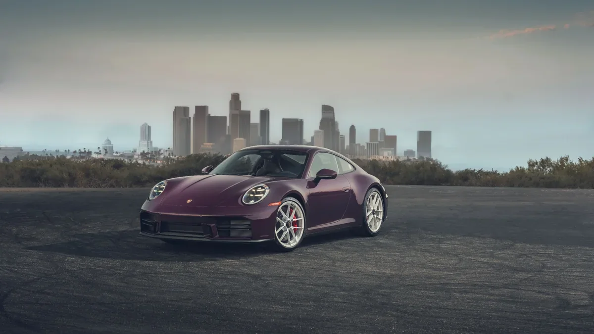 2027 Porsche 911 Carrera S with MT Package front three-quarter view.